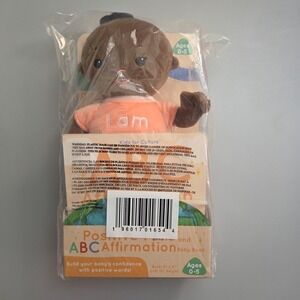 Kids for Culture 10" Baby Doll with ABC Board Book, Dk. Brown Skin-Tone, 2 Piece